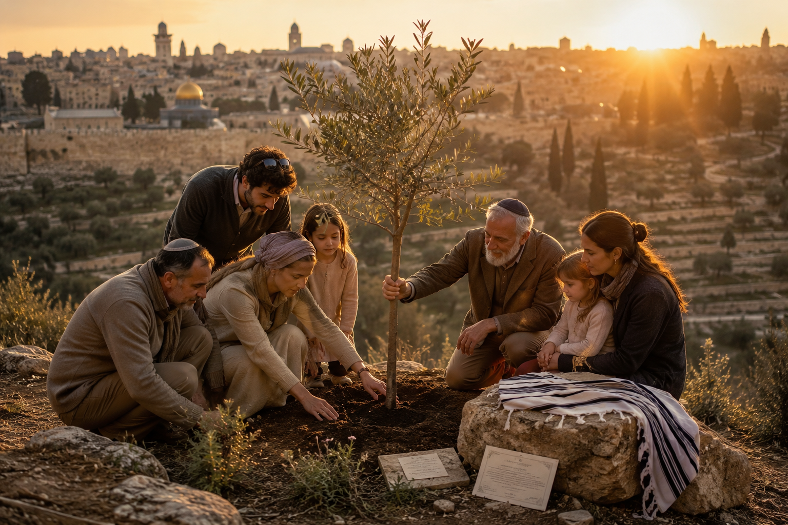 Planting an Olive Tree in Jerusalem as a Memorial